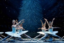 English National Ballet's production of The Nutcracker. Photo by Annabel Moeller. (snowflakes)